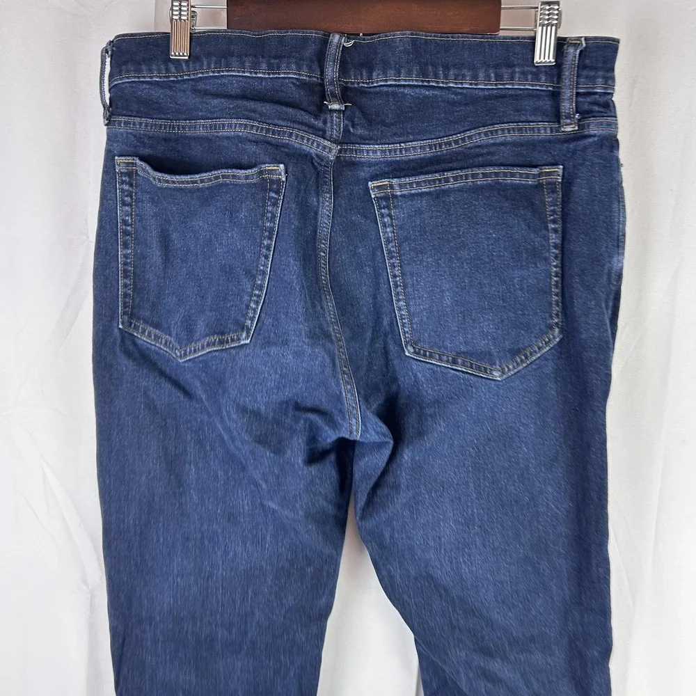 J.Crew Jeans Mens 35x34 Blue Dark Wash‎ Athletic Slim Flex Stretch Reimagined